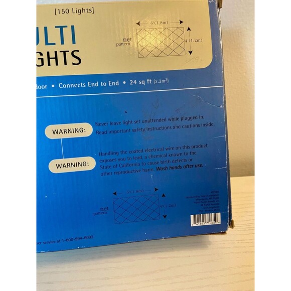 Christmas Multi Mini Net Light 4 x 6ft 150 Lights Indoor/outdoor Target VTG 2002 - Picture 7 of 7